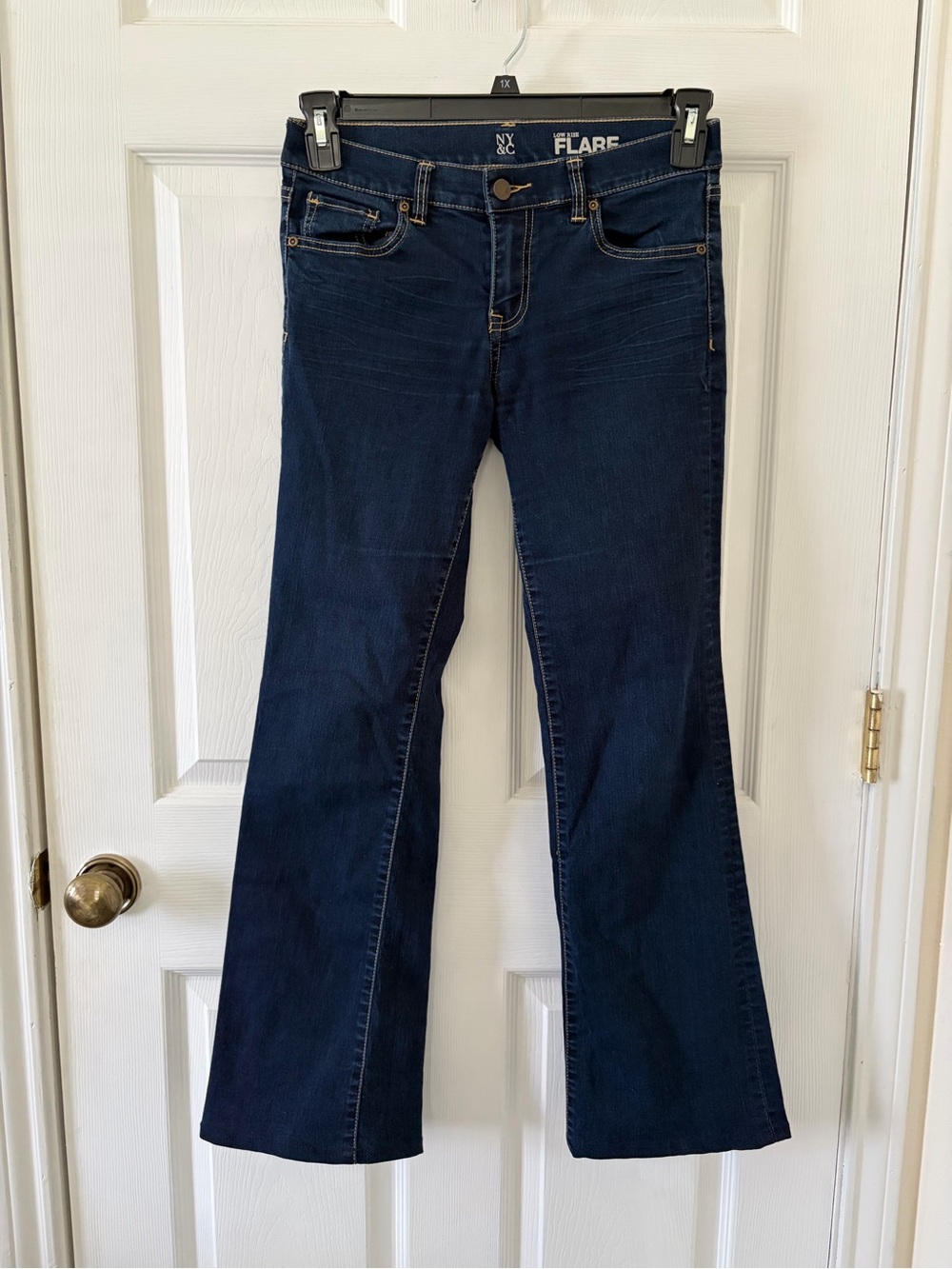 New York & Company Flare Women's Dark Blue Jeans